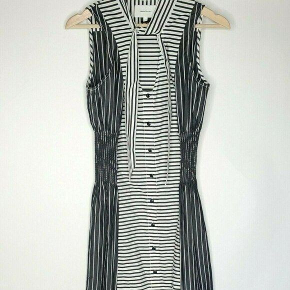 Current/Elliot Women's Size 1 Striped Dress Midi Cotton - Picture 1 of 6